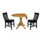 International Concepts 42 in. Dual Drop Leaf Table with 2 Slat Back Dining Chairs - 3 Piece Dining Set K04-42DP-C46-61P - alternate 5